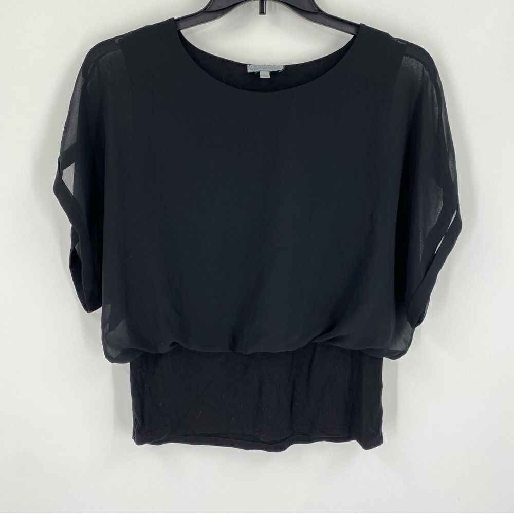 Joseph A. Women’s Black Short Sleeve Blouse size L